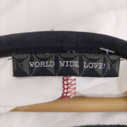 ワールドワイドラブ WORLD WIDE LOVE プリントラグランカットソー メンズ JPN:M